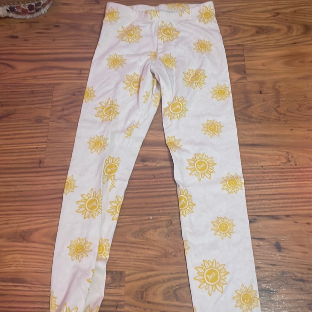 Girls, sunflower leggings